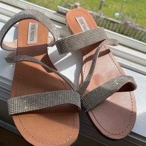Steve Madden Rhinestone Sandals, Women’s 7.5, PERFECT CONDITION